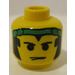 LEGO Yellow Minifigure Head with Green Bandana (Safety Stud) (3626)