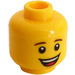 LEGO Žlutá Minifigurka Hlava s Open Ústa Smile (Zapuštěný pevný cvoček) (3626 / 37481)