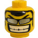 LEGO Yellow Minifigure Head with Thin Silver Sunglasses, Big Grin (Safety Stud) (3626 / 42326)