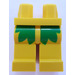 LEGO Yellow Minifigure Hips and Legs with Green Leaf Skirt (3815)