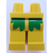 LEGO Yellow Minifigure Hips and Legs with Green Leaf Skirt (3815 / 81615)