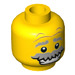 LEGO Yellow Monster Scientist Minifigure Head (Recessed Solid Stud) (3626 / 22124)