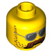 LEGO Yellow Motorcycle Mechanic Head (Safety Stud) (3626 / 13493)