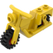 LEGO Yellow Motorcycle Old Style with Red Wheels