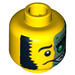 LEGO Yellow Mr. Good and Evil Head (Safety Stud) (3626 / 11496)