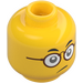 LEGO Yellow Mr. Tang (80045) Minifigure Head (Recessed Solid Stud) (3626 / 101445)