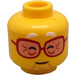 LEGO Giallo Mrs. Castillo Minifigure Testa (Perno solido incassato) (3274 / 102977)