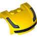 LEGO Yellow Mudgard Bonnet 3 x 4 x 1.3 Curved with Ferrari Decoration (10398 / 98835)