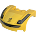 LEGO Yellow Mudgard Bonnet 3 x 4 x 1.3 Curved with Ferrari Decoration with Ferrari Emblem Sticker (10398)