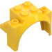 LEGO Yellow Mudguard Brick 2 x 4 x 2.3 with Tall Wheel Arch (18974)