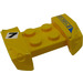 LEGO Yellow Mudguard Plate 2 x 4 with Overhanging Headlights with &#039;7&#039; and &#039;Kyoto&#039; Sticker (44674)