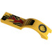 LEGO Yellow Mudguard Tile 1 x 4.5 with Flame and Headlight (50947)