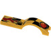 LEGO Yellow Mudguard Tile 1 x 4.5 with Flame and Taillight (50947)