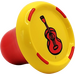 LEGO Yellow Music Composer sound plug with guitar pattern (43706)