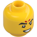 LEGO Yellow Nezha Head (Recessed Solid Stud) (3274)