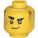 LEGO Žlutá Ninjago Arin Hlava (no alternate Tvář) (Zapuštěný pevný cvoček) (3274 / 102863)