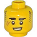 LEGO Gul Ninjago Arin Hoved med To Scars (Forsænket solid knops) (3274)