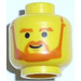 LEGO Yellow Obi-Wan Kenobi (Young) with Dark Orange Hair and no Headset Head (Safety Stud) (3626)