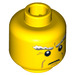 LEGO Yellow Ocean King Head (Safety Stud) (3626 / 10015)