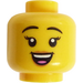 LEGO Yellow Paddle Surfer Head (Safety Stud) (3626)