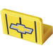 LEGO Geel Paneel 1 x 2 x 1 met Chevrolet logo Sticker met afgeronde hoeken (4865)