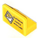 LEGO Yellow Panel 1 x 2 x 1 with PLUTONIUM HANDLE WITH CARE Sticker with Rounded Corners (4865)