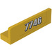 LEGO Geel Paneel 1 x 4 met Afgeronde hoeken met &#039;7746&#039; Sticker (15207)