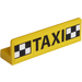 LEGO Жълто Панел 1 x 4 с Заоблени ъгли с &quot;TAXI&quot; и Black-Бяло Checkered Стикер (15207)