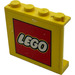 LEGO Yellow Panel 1 x 4 x 3 with Lego Logo Central Sticker without Side Supports, Solid Studs (4215)