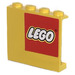 LEGO Yellow Panel 1 x 4 x 3 with Lego Logo Right Sticker without Side Supports, Solid Studs (4215)