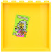 LEGO Geel Paneel 1 x 6 x 5 met Poster met &#039;30 LOST CATS’ en ‘CALL ME&#039; Sticker (59349)