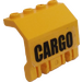 LEGO Gelb Panel 2 x 4 x 2 mit Hinges mit Cargo Aufkleber (44572)