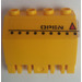 LEGO Geel Paneel 2 x 4 x 2 met Hinges met &#039;OPEN&#039; en Rood Warning Triangle Sticker (44572)