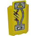 LEGO Yellow Panel 3 x 3 x 6 Corner Wall with Electricity Danger Sign and Broken Cable Sticker without Bottom Indentations (87421)