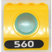 LEGO Yellow Panel 3 x 4 x 3 with Porthole with &#039;560&#039; Sticker (30080)