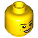 LEGO Yellow Parker L. Jackson Minifigure Head (Recessed Solid Stud) (3626 / 56242)