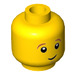 LEGO Amarillo Piggy Guy Cabeza, Crooked Smile (Espiga sólida hueca) (3626 / 18182)