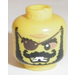 LEGO Yellow Pirate Captain Head (Recessed Solid Stud) (3626 / 10768)