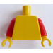 LEGO Geel Vlak Torso met Rood Armen en Geel Handen (76382 / 88585)