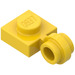 LEGO Geel Plaat 1 x 1 met Klem (Dunne ring) (4081)
