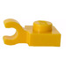 LEGO Geel Plaat 1 x 1 met Horizontale Klem (Dikke open &#039;O&#039;-clip) (52738 / 61252)