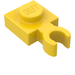 LEGO Geel Plaat 1 x 1 met Verticaal Klem (Dunne Open &#039;O&#039;-clip)