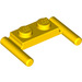 LEGO Gelb Platte 1 x 2 mit Griffe (Niedrige Griffe) (3839)