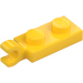 LEGO Gul Plate 1 x 2 med Horisontal klips på Ende (42923 / 63868)