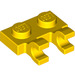 LEGO Gelb Platte 1 x 2 mit Horizontal Clips (flache Clips) (60470)