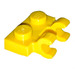 LEGO Yellow Plate 1 x 2 with Horizontal Clips (Open &#039;O&#039; Clips) (49563 / 60470)