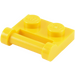 LEGO Jaune assiette 1 x 2 avec Côté Barre Poignée (48336)