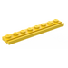 LEGO Jaune assiette 1 x 8 avec Porte Rail (4510)