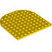 LEGO Gelb Platte 10 x 10 Hälfte Kreis (80031)