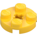 LEGO Jaune assiette 2 x 2 Rond avec Trou d&#039;essieu (avec trou d&#039;axe en &#039;+&#039;) (4032)